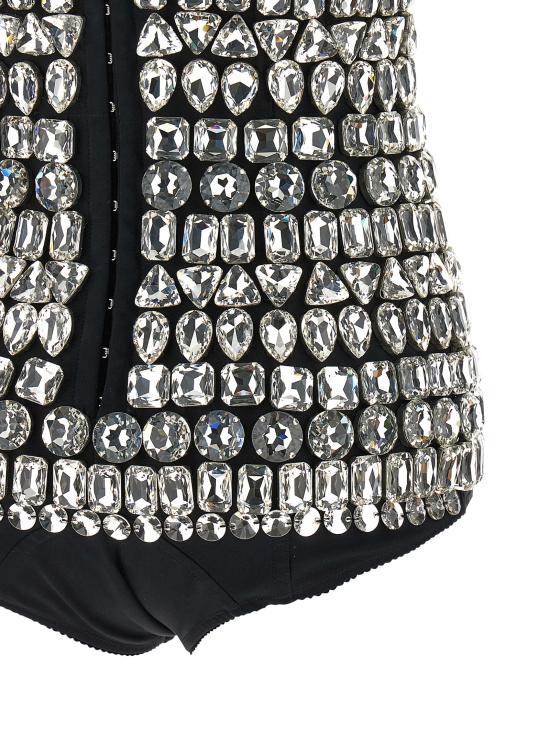 26SS 돌체앤가바나 바디수트 티셔츠 F73O3ZGD0O8S8400 Silver - DOLCE & GABBANA