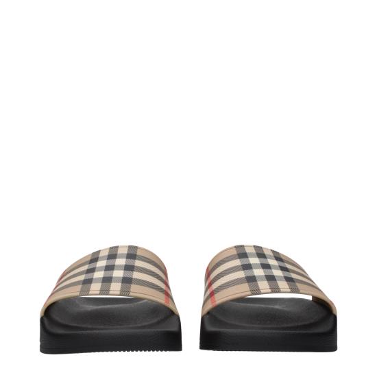 26SS 버버리 체크 패턴 FURLEY 슬라이드 8057037 - BURBERRY