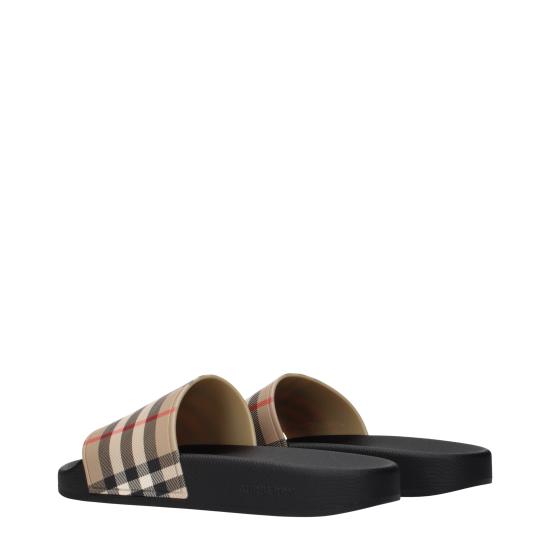 26SS 버버리 체크 패턴 FURLEY 슬라이드 8057037 - BURBERRY
