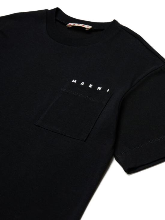 26FW [키즈] 마르니 티셔츠 M01415M00RF 0M900 Nero - MARNI