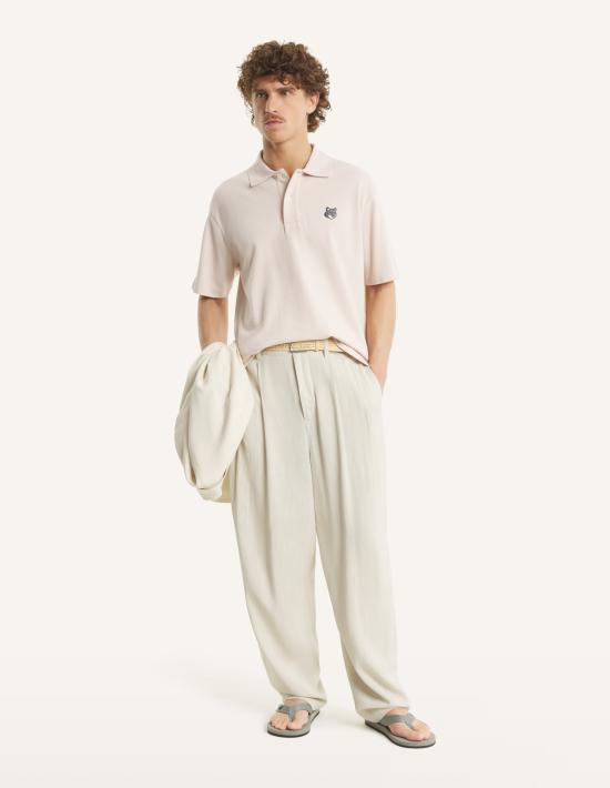 26SS 메종키츠네 폭스 헤드 컴포트 폴로 티셔츠 PM00210KP00010447 LILAC POWDER DOM - MAISON KITSUNE