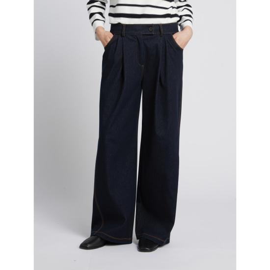 26SS 막스마라 스트레이트 팬츠 16781017 003 NAVY BLUE DOM