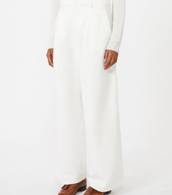 26SS 막스마라 스트레이트 팬츠 19131093 001 WHITE DOM - MAX MARA