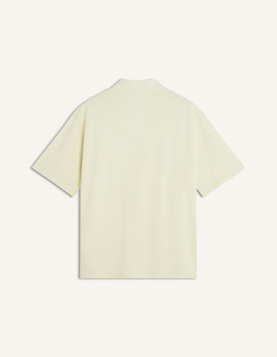 26SS 메종키츠네 폭스 헤드 오버사이즈 폴로 티셔츠 PM00211KP00010479 ALOE GREEN DOM - MAISON KITSUNE