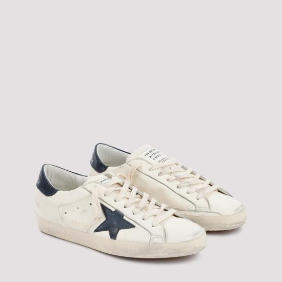 26FW 골든구스 슈퍼스타 스니커즈 GMF00101 F004164 15430 BEIGE NIGHT BLUE - GOLDEN GOOSE