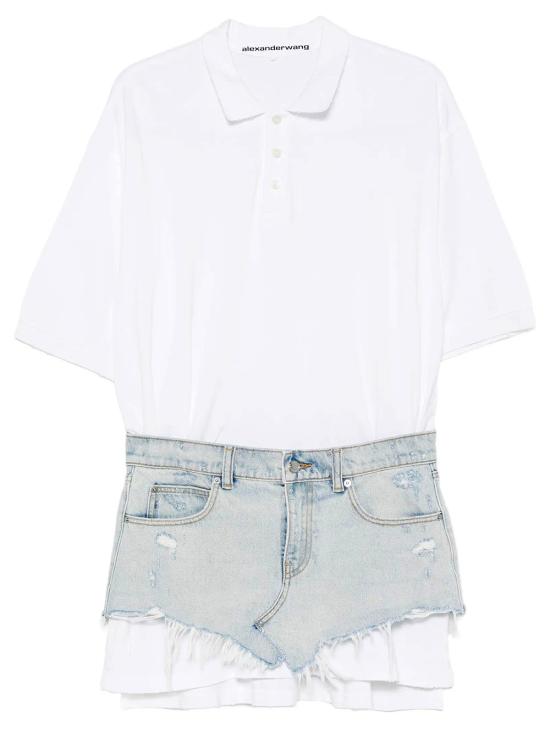 26FW 알렉산더 왕 숏 원피스 4DC3266121 494C WHITE LIGHT BLEACH