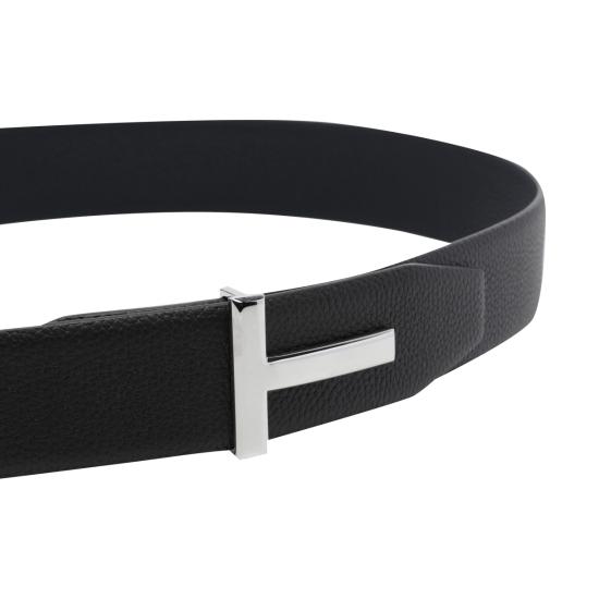 26FW 톰포드 그레인 레더 T 아이콘 벨트 40mm TB178 LCL236SENB - TOMFORD