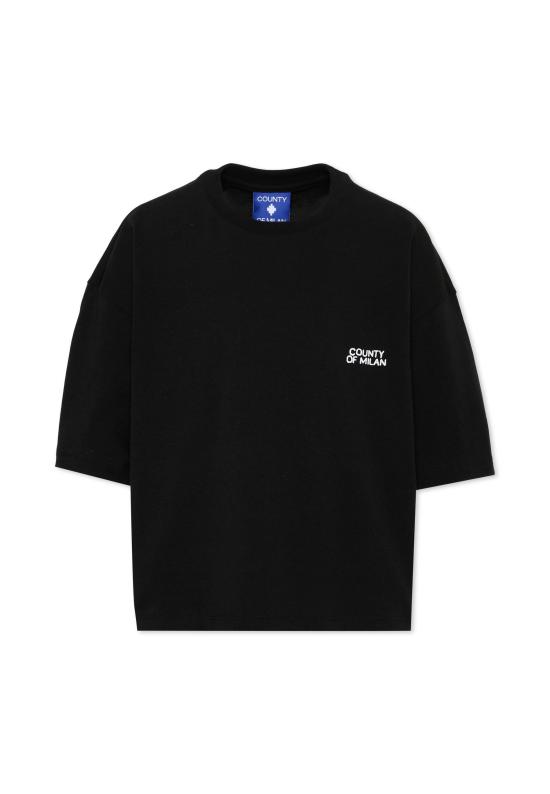 25FW [키즈] 컨트리 오브 밀란 티셔츠 F5CMJGTH096 110 BLACK - COUNTY OF MILAN
