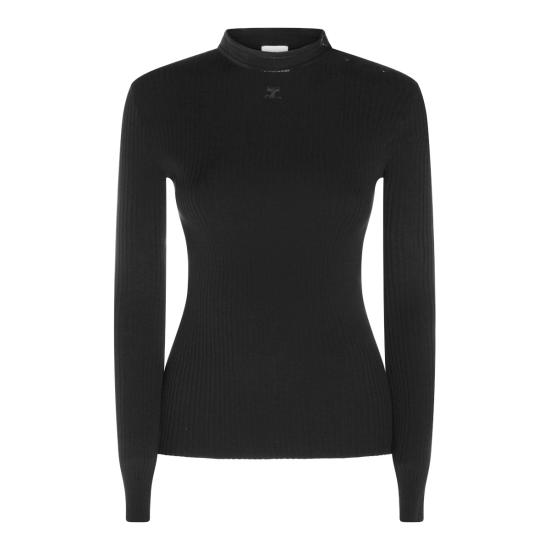 26FW 쿠레쥬 스웨터 326MPU285 FI00019999 BLACK