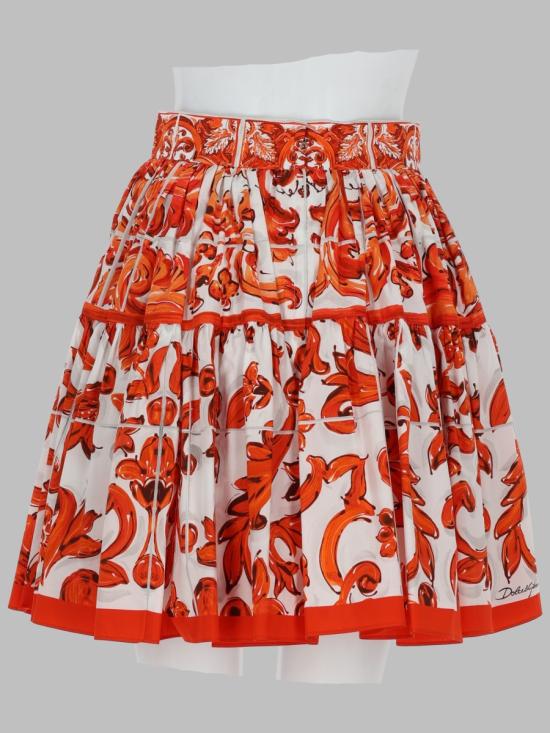 26FW 돌체앤가바나 미디 스커트 F4CB1T GDDRLS9000 ORANGE - DOLCE & GABBANA