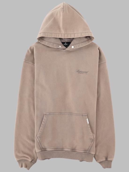 26FW 리프레젠트 후드 티셔츠 OCM41200 17 GREY