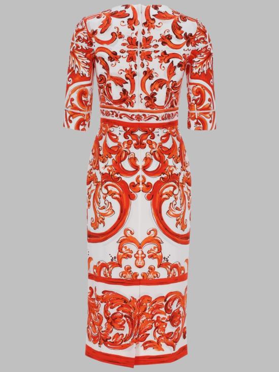 26FW 돌체앤가바나 롱 원피스 F6EAJT GDDRJS9000 ORANGE - DOLCE & GABBANA