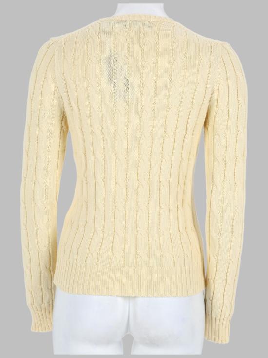 26FW 폴로 랄프로렌 포니 로고 피마코튼 케이블 니트 스웨터 211971869 015CREAM YELLOW - POLO RALPH LAUREN