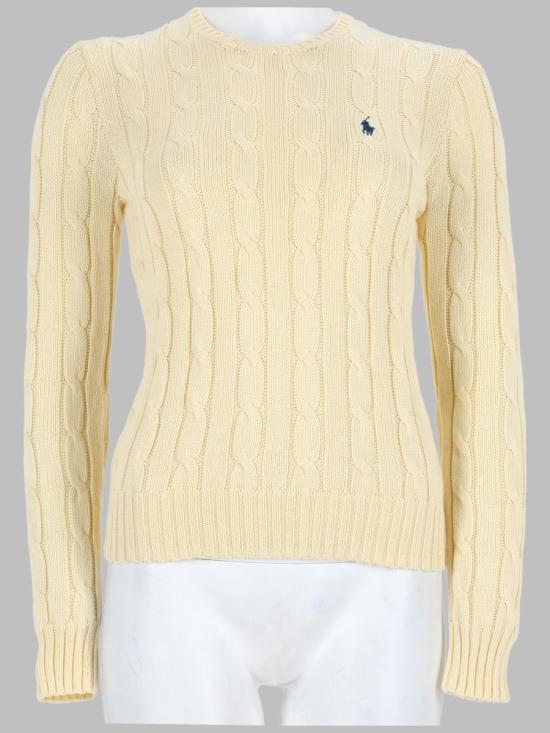 26FW 폴로 랄프로렌 포니 로고 피마코튼 케이블 니트 스웨터 211971869 015CREAM YELLOW