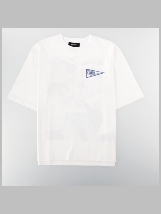 26FW 디스퀘어드2 반팔 티셔츠 S74GD1578 D20033100 WHITE