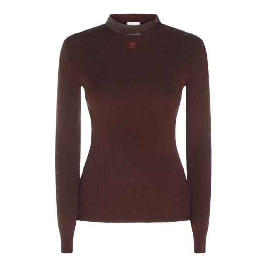 26FW 쿠레쥬 스웨터 326MPU285 FI00014010 BURGUNDY