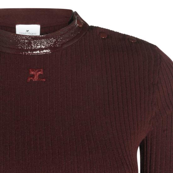 26FW 쿠레쥬 스웨터 326MPU285 FI00014010 BURGUNDY - COURREGES
