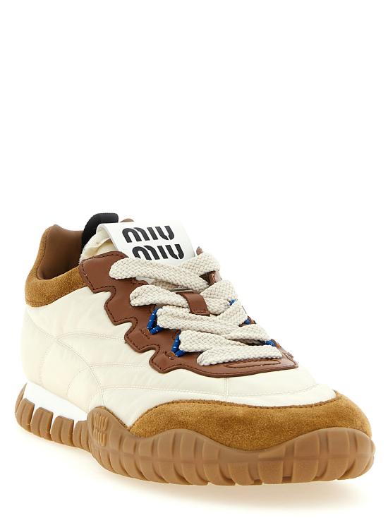 26FW 미우미우 스니커즈 5E417EF005LYWF05KS Brown - MIU MIU