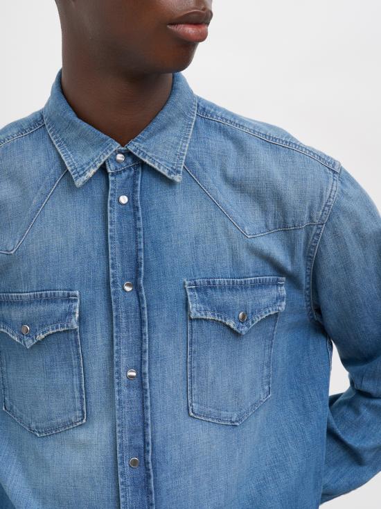 26SS 돈답 데님 셔츠 NUC343RDF0272UMF6800 Blue - DONDUP