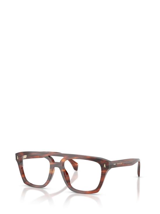 26FW 몽클레어 안경 ME2018U 3034 SHINY STRIPED BROWN HAVANA - MONCLER