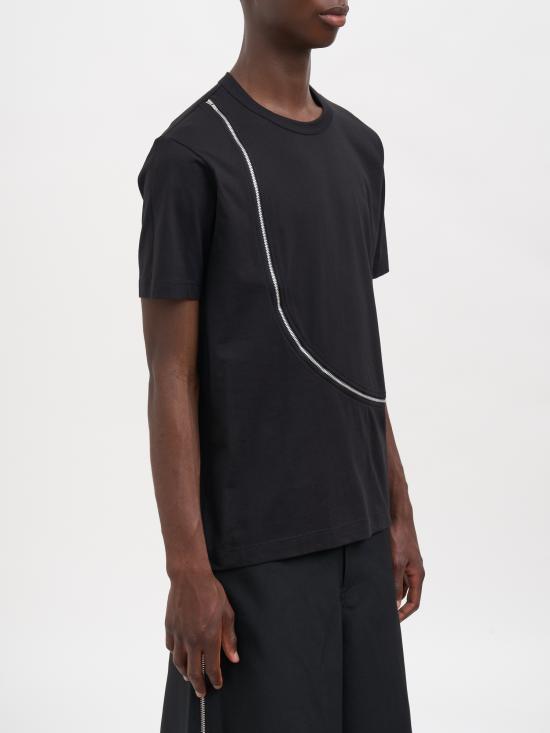 26SS 꼼데가르송 반팔 티셔츠 NFQT011051BLACK Black - COMME DES GARCONS