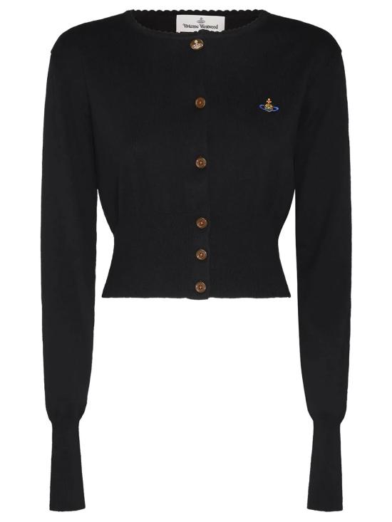 26FW 비비안웨스트우드 베아 크롭드 가디건 1803002UY001V N402 BLACK
