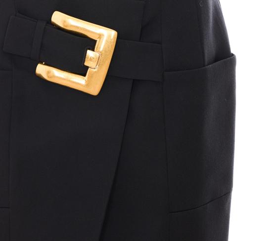 26FW 발망 미디 스커트 HF1LBB22WC09 0PA Black - BALMAIN