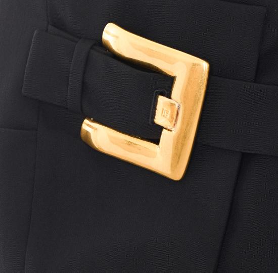 26FW 발망 미디 스커트 HF1LBB22WC09 0PA Black - BALMAIN