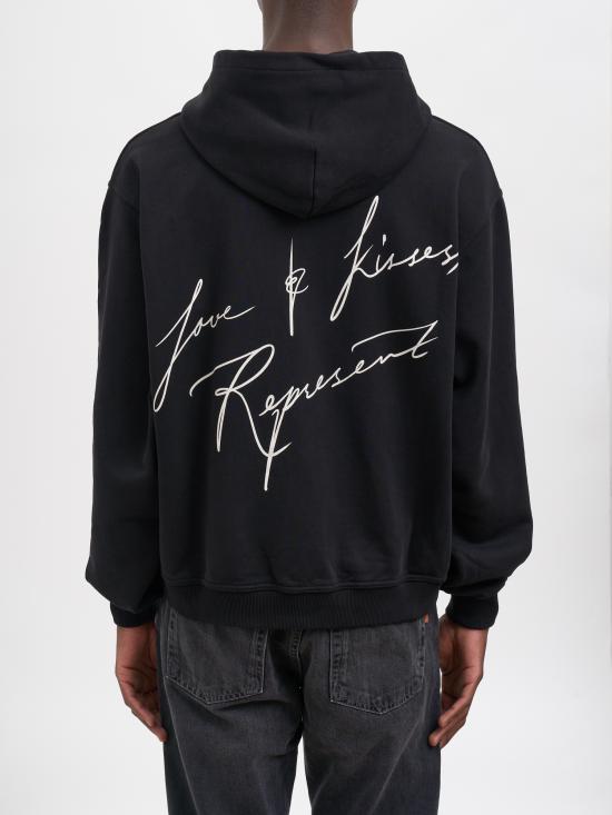 26FW 리프레젠트 후드 티셔츠 RMLM10115001 Black - REPRESENT