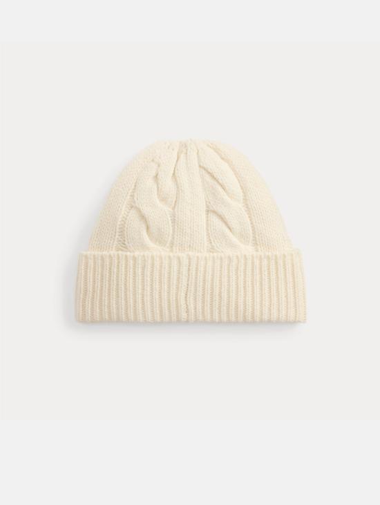 26FW 랄프 로렌 모자 카펠로 아 트레체 콘 폴로 베어 크레마 - RALPH LAUREN
