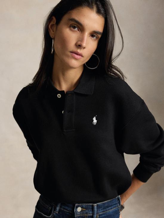 26FW 랄프 로렌 셔츠 펠파 콜로 폴로 콘 보토니 네라 - RALPH LAUREN