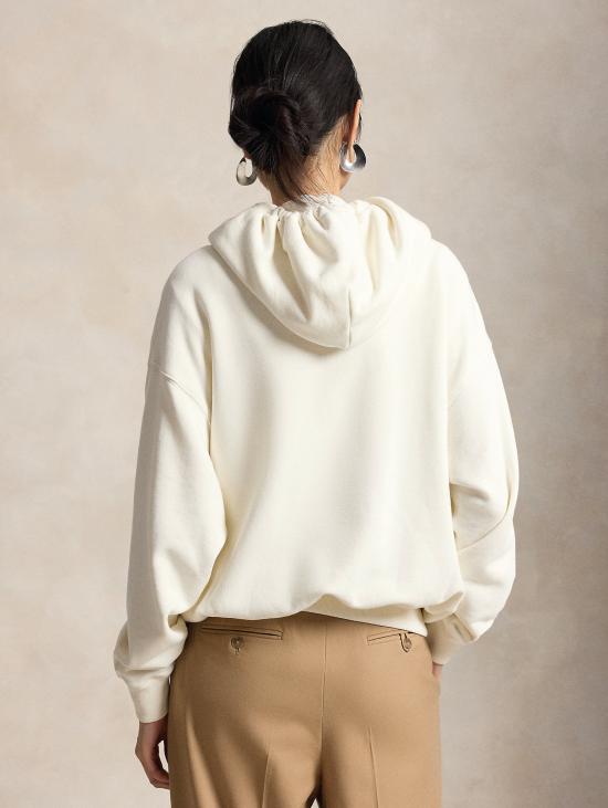 26FW 랄프 로렌 후드 티셔츠 펠파 콘 카푸치오 콘 스탐파 폴로 베어 크레마 - RALPH LAUREN