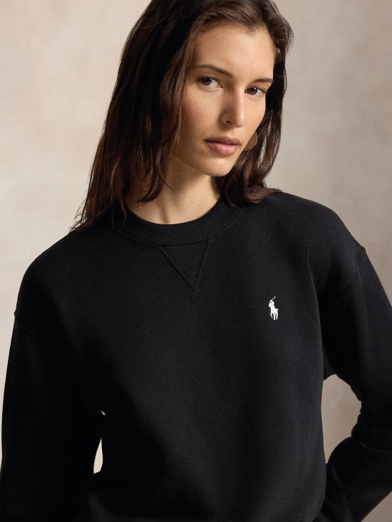 26FW 랄프 로렌 긴팔 티셔츠 저지 Lavato Nera를 입은 Felpa Girocollo - RALPH LAUREN