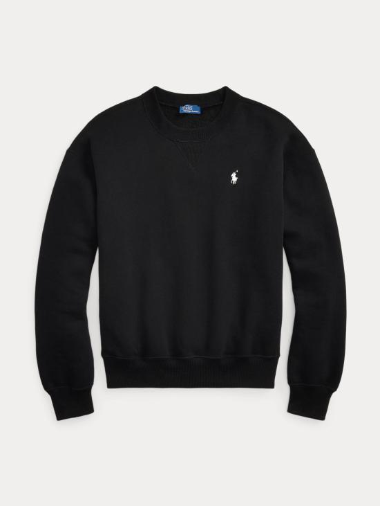 26FW 랄프 로렌 긴팔 티셔츠 저지 Lavato Nera를 입은 Felpa Girocollo - RALPH LAUREN