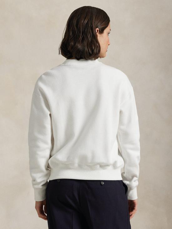 26FW 랄프 로렌 긴팔 티셔츠 저지 Lavato Bianco를 입은 Felpa Girocollo - RALPH LAUREN