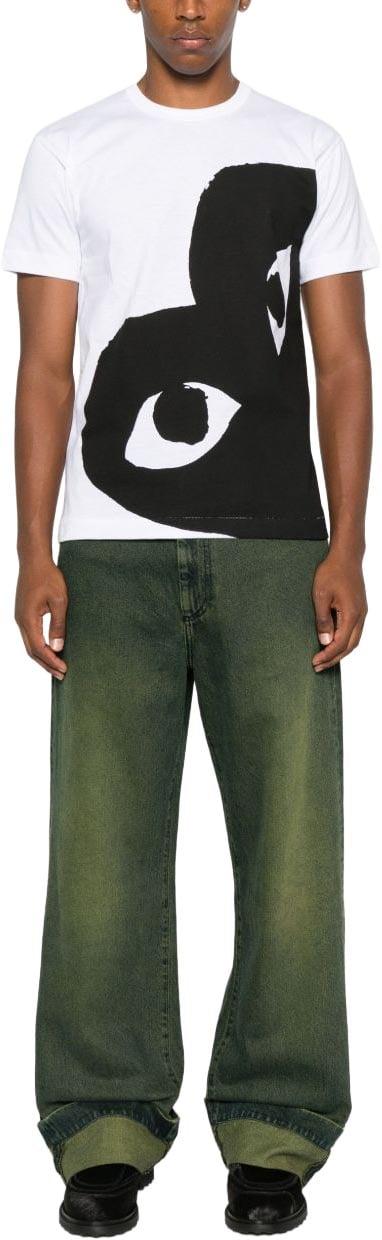 26FW 꼼데가르송 반팔 티셔츠 AXT347D1 WHITE - COMME DES GARCONS