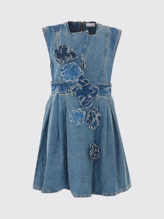 26SS 가니 데님 원피스 A1030455 566 Blue - GANNI