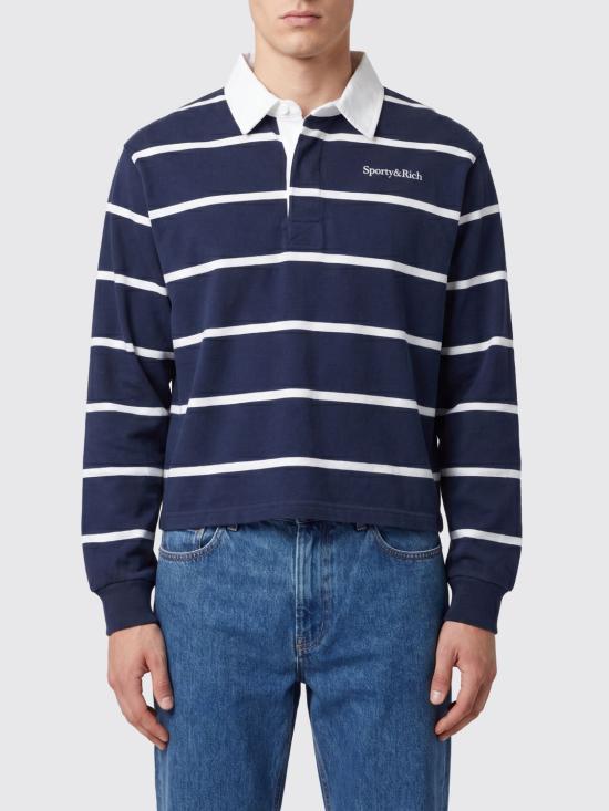 26SS 스포티앤리치 폴로 티셔츠 TO00876300BL107 DARNAVWHI Navy