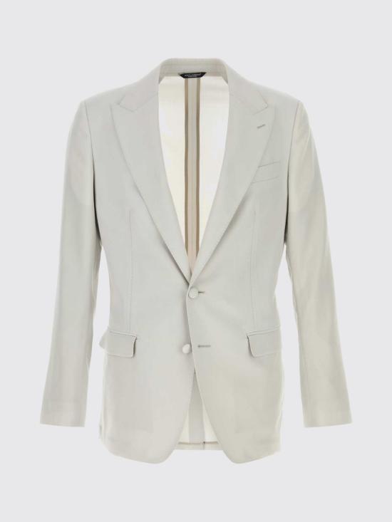 26SS 돌체앤가바나 싱글 브레스티드 울 포플린 자켓 G2NW0THU2BNR M2826 Beige - DOLCE & GABBANA