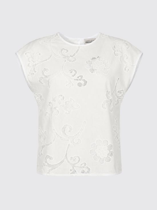 26SS 세미쿠튀르 반팔 티셔츠 S6SL01 A030 White - SEMI-COUTURE