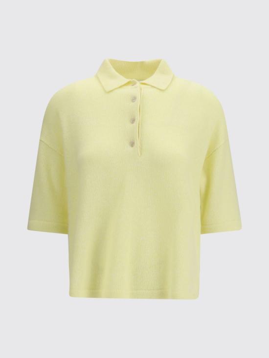 26SS 얼루드 폴로 티셔츠 26211164 4020 Yellow - ALLUDE