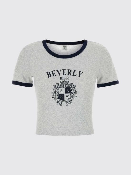 26SS 스포티앤리치 반팔 티셔츠 TO07376256GY18 HEATGREDARNAV Grey - SPORTY & RICH