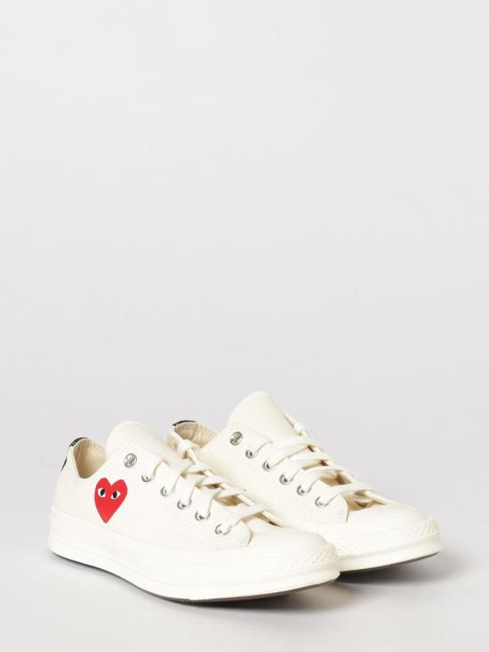 26SS 꼼데가르송 플레이 X 컨버스 스니커즈 AZK128D 2 Beige - COMME DES GARCONS PLAY CONVERSE