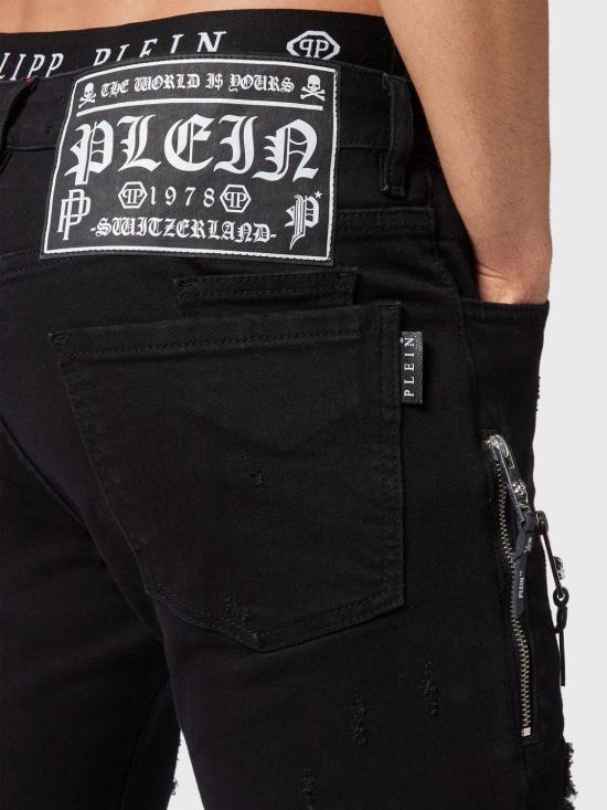26SS 필립 플레인 데님 팬츠 SACCMDT3002PDE004N 14AM Black - PHILIPP PLEIN