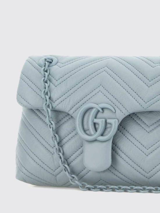 26SS 구찌 GG 마몽 스몰 숄더백 855371AAFS1 4949 Gnawed Blue - GUCCI