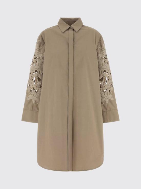 26SS 아뇨나 미디 원피스 TR1113LU2114 N66 Brown - AGNONA