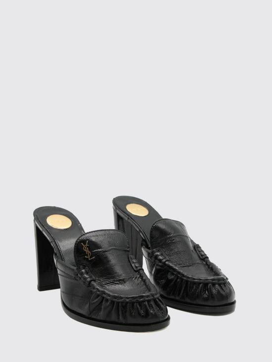 26SS 생로랑 뮬/슬리퍼 8697110WXAF 1000 Black - SAINT LAURENT