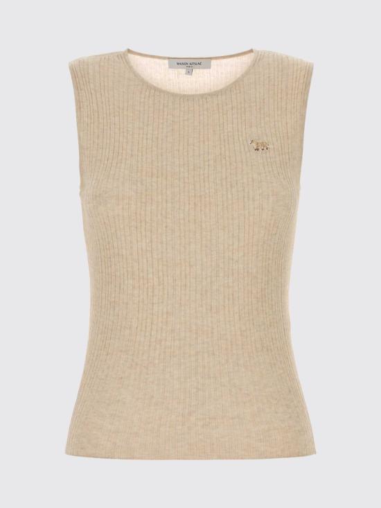 26SS 메종키츠네 민소매 티셔츠 QW00607KT1195 H218 Beige - MAISON KITSUNE