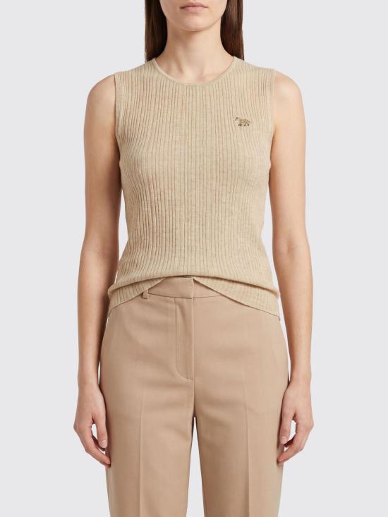26SS 메종키츠네 민소매 티셔츠 QW00607KT1195 H218 Beige