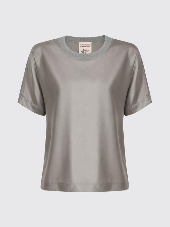 26SS 세미쿠튀르 반팔 티셔츠 Y6SC65 X280 Grey - SEMI-COUTURE